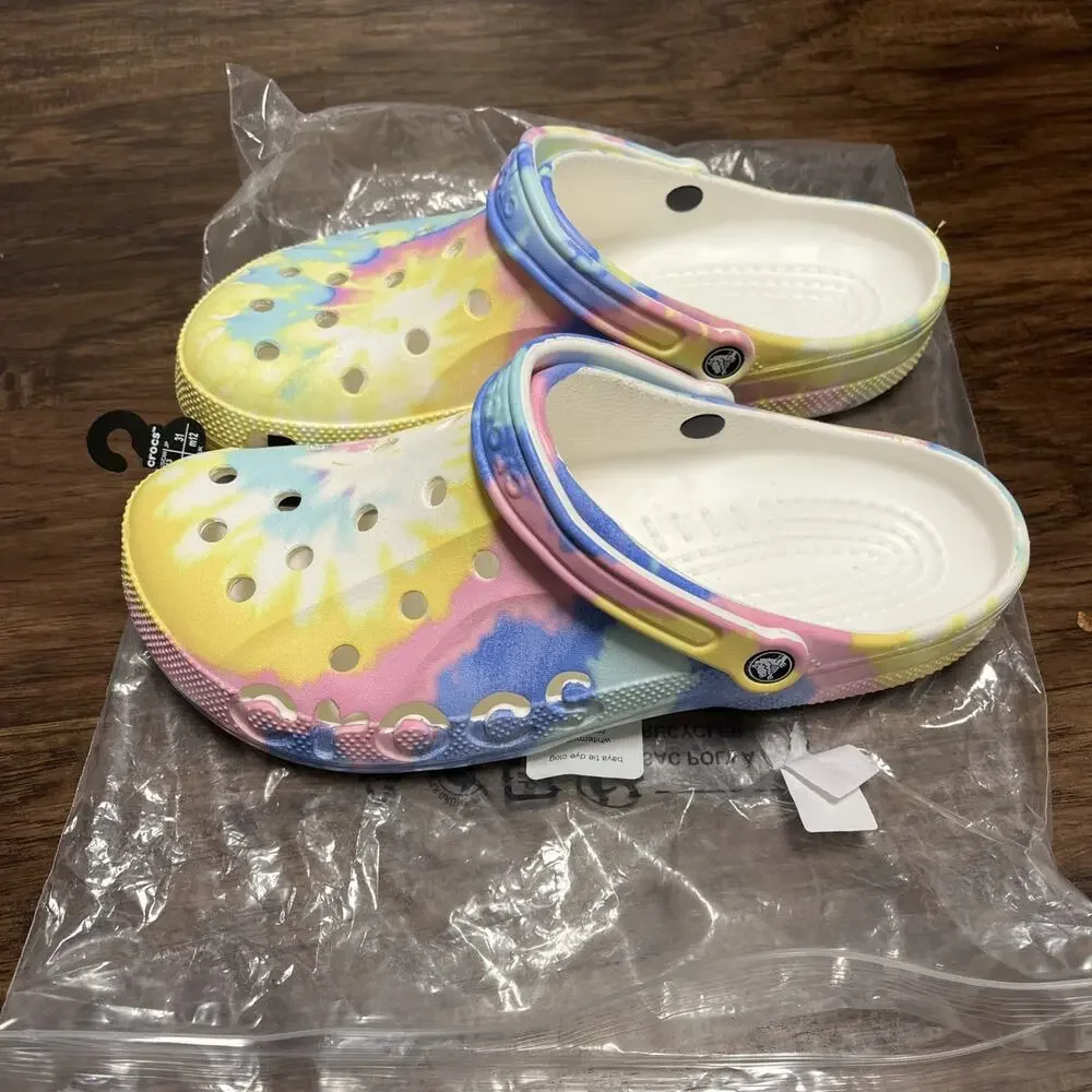 Crocs Men's Classic Tie-Dye Graphic Clog With Heel Straps Size 13 NWT